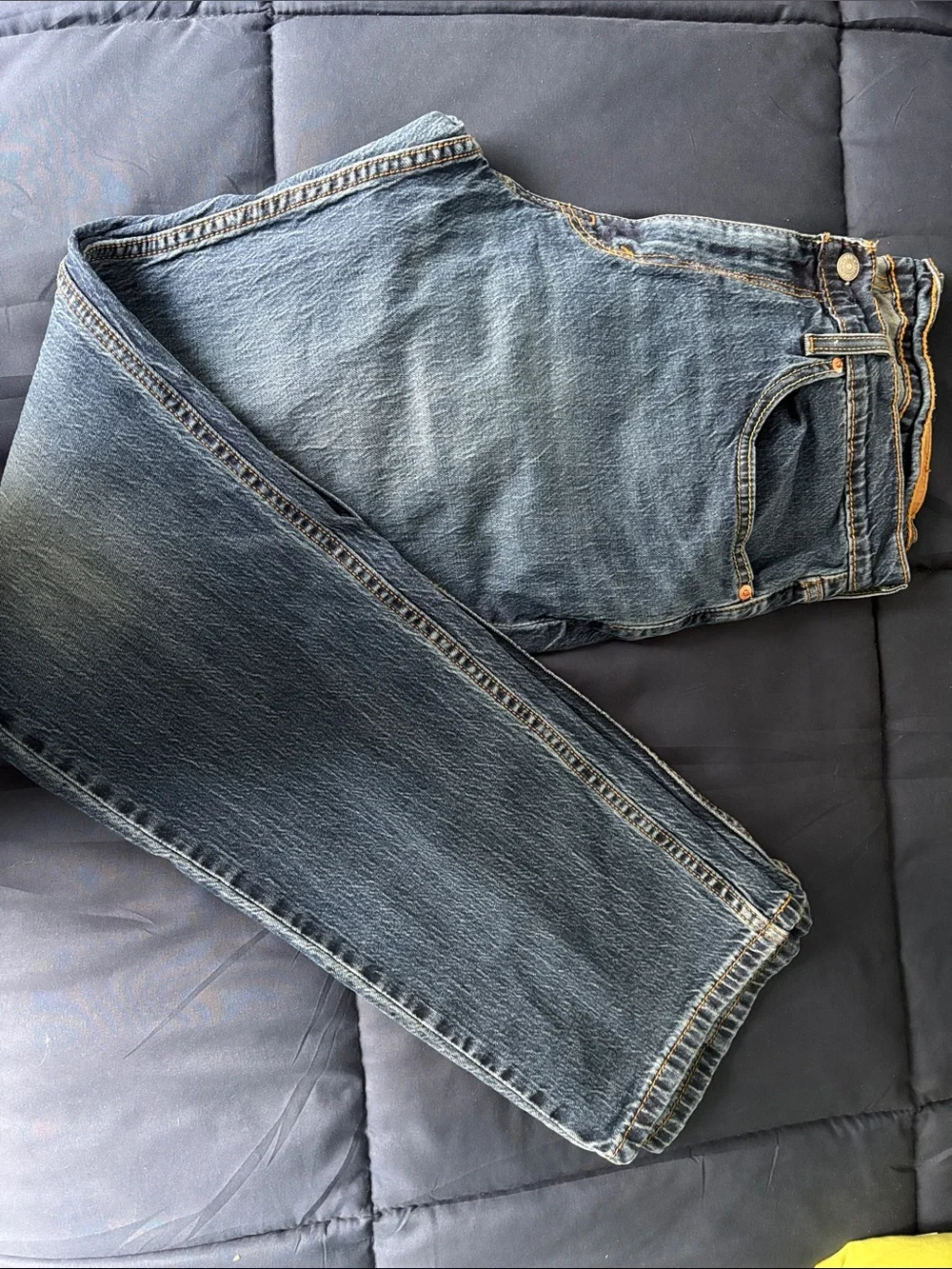 Levi's Men's Straight Dark Blue Denim Jeans